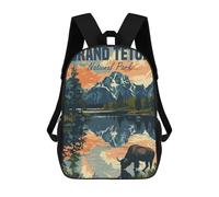 sinyumoney Mochila Infantil Impresa En 3D Grand Teton National Park Mochila Escolar De Gran Capacidad Para Viajes Y Libros Para Niños De Primaria Y Secundaria 17inch