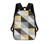 sinyumoney Mochila Infantil Impresa En 3D Gray And Gold Art 10 Mochilas De Día Mochila Para Libros Mochila De Moda Mochilas Informales Para Niños Y Niñas En Edad Escolar 17inch