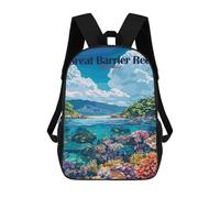 sinyumoney Mochila Infantil Impresa En 3D Great Barrier Reef Australia Travel Mochila Escolar De Gran Capacidad Para Viajes Y Libros Para Niños De Primaria Y Secundaria 17inch