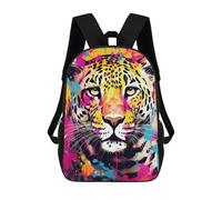sinyumoney Mochila Infantil Impresa En 3D Handsome Jaguar Pop Art Mochila Escolar De Gran Capacidad Para Viajes Y Libros Para Niños De Primaria Y Secundaria 17inch