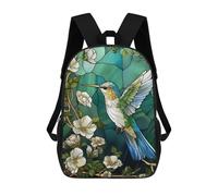sinyumoney Mochila Infantil Impresa En 3D Hummingbird Kintsugi Art Mochilas De Día Mochila Para Libros Mochila De Moda Mochilas Informales Para Niños Y Niñas En Edad Escolar 17inch