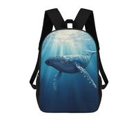 sinyumoney Mochila Infantil Impresa En 3D Humpback Whale Underwater Mochila Escolar De Gran Capacidad Para Viajes Y Libros Para Niños De Primaria Y Secundaria 17inch