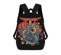 sinyumoney Mochila Infantil Impresa En 3D Japanese Dragon Art Mochilas De Día Mochila Para Libros Mochila De Moda Mochilas Informales Para Niños Y Niñas En Edad Escolar 17inch