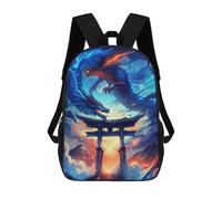 sinyumoney Mochila Infantil Impresa En 3D Japanese Dragon Torii Gate Mochilas De Día Mochila Para Libros Mochila De Moda Mochilas Informales Para Niños Y Niñas En Edad Escolar 17inch