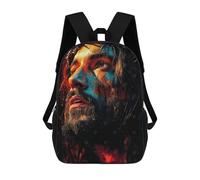 sinyumoney Mochila Infantil Impresa En 3D Jesus Christ Portrait Mochila Escolar De Gran Capacidad Para Viajes Y Libros Para Niños De Primaria Y Secundaria 17inch