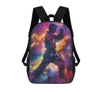 sinyumoney Mochila Infantil Impresa En 3D Karate Galaxy Silhouette Mochilas De Día Mochila Para Libros Mochila De Moda Mochilas Informales Para Niños Y Niñas En Edad Escolar 17inch