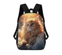 sinyumoney Mochila Infantil Impresa En 3D Kitten Dreamworld Mochila Escolar De Gran Capacidad Para Viajes Y Libros Para Niños De Primaria Y Secundaria 17inch