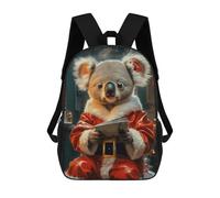 sinyumoney Mochila Infantil Impresa En 3D Koala Santa Claus Mochila Escolar De Gran Capacidad Para Viajes Y Libros Para Niños De Primaria Y Secundaria 17inch