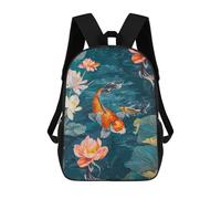 sinyumoney Mochila Infantil Impresa En 3D Koi Fish Pop Art Colorful Mochilas De Día Mochila Para Libros Mochila De Moda Mochilas Informales Para Niños Y Niñas En Edad Escolar 17inch