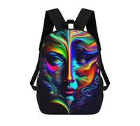 sinyumoney Mochila Infantil Impresa En 3D Lady Surreal 10 Mochila Escolar De Gran Capacidad Para Viajes Y Libros Para Niños De Primaria Y Secundaria 17inch