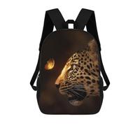 sinyumoney Mochila Infantil Impresa En 3D Leopard Glowing Butterfly Mochila Escolar De Gran Capacidad Para Viajes Y Libros Para Niños De Primaria Y Secundaria 17inch
