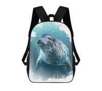 sinyumoney Mochila Infantil Impresa En 3D Leopard Seal Watercolor Mochila Escolar Ligera De Viaje Mochila Escolar De Moda Para Niños Y Estudiantes 17inch