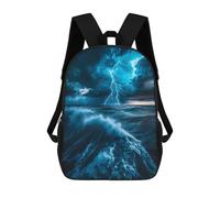 sinyumoney Mochila Infantil Impresa En 3D Lightning Storm Over Ocean Mochila Escolar Ligera De Viaje Mochila Escolar De Moda Para Niños Y Estudiantes 17inch