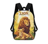 sinyumoney Mochila Infantil Impresa En 3D Lion Family Mochila Escolar De Gran Capacidad Para Viajes Y Libros Para Niños De Primaria Y Secundaria 17inch