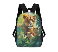 sinyumoney Mochila Infantil Impresa En 3D Lioness And Her Cubs Mochila Escolar De Gran Capacidad Para Viajes Y Libros Para Niños De Primaria Y Secundaria 17inch