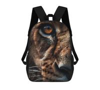 sinyumoney Mochila Infantil Impresa En 3D Lion's Gaze Close-Up Mochila Escolar De Gran Capacidad Para Viajes Y Libros Para Niños De Primaria Y Secundaria 17inch
