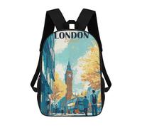 sinyumoney Mochila Infantil Impresa En 3D London England Travel Mochila Escolar De Gran Capacidad Para Viajes Y Libros Para Niños De Primaria Y Secundaria 17inch
