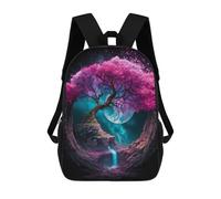 sinyumoney Mochila Infantil Impresa En 3D Magic Tree Full Moon Mochilas De Día Mochila Para Libros Mochila De Moda Mochilas Informales Para Niños Y Niñas En Edad Escolar 17inch