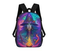 sinyumoney Mochila Infantil Impresa En 3D Magical Cosmic Sorceress Mochila Escolar Ligera De Viaje Mochila Escolar De Moda Para Niños Y Estudiantes 17inch