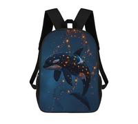 sinyumoney Mochila Infantil Impresa En 3D Magical Orca Whale Killer Mochilas De Día Mochila Para Libros Mochila De Moda Mochilas Informales Para Niños Y Niñas En Edad Escolar 17inch