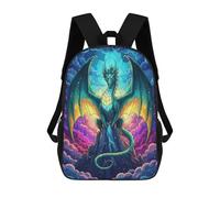 sinyumoney Mochila Infantil Impresa En 3D Majestic Dragon on Mountain Peak Mochila Escolar De Gran Capacidad Para Viajes Y Libros Para Niños De Primaria Y Secundaria 17inch