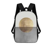 sinyumoney Mochila Infantil Impresa En 3D Metal And Gold Art 4 Mochila Escolar De Gran Capacidad Para Viajes Y Libros Para Niños De Primaria Y Secundaria 17inch