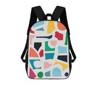 sinyumoney Mochila Infantil Impresa En 3D Modern Collage 2 Mochila Escolar De Gran Capacidad Para Viajes Y Libros Para Niños De Primaria Y Secundaria 17inch