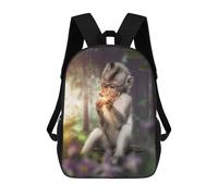 sinyumoney Mochila Infantil Impresa En 3D Monkey Glowing Butterfly Mochila Escolar De Gran Capacidad Para Viajes Y Libros Para Niños De Primaria Y Secundaria 17inch