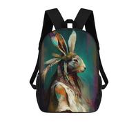 sinyumoney Mochila Infantil Impresa En 3D Native Rabbit Spirit Mochila Escolar De Gran Capacidad Para Viajes Y Libros Para Niños De Primaria Y Secundaria 17inch