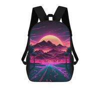 sinyumoney Mochila Infantil Impresa En 3D Neon Desert Highway Mochila Escolar De Gran Capacidad Para Viajes Y Libros Para Niños De Primaria Y Secundaria 17inch