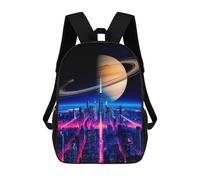 sinyumoney Mochila Infantil Impresa En 3D Neon Skyline Universe Mochilas De Día Mochila Para Libros Mochila De Moda Mochilas Informales Para Niños Y Niñas En Edad Escolar 17inch