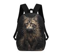 sinyumoney Mochila Infantil Impresa En 3D Norwegian Forest Cat Fable Mochila Escolar Ligera De Viaje Mochila Escolar De Moda Para Niños Y Estudiantes 17inch