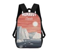 sinyumoney Mochila Infantil Impresa En 3D Nunavut Canada Landscape Mochila Escolar De Gran Capacidad Para Viajes Y Libros Para Niños De Primaria Y Secundaria 17inch