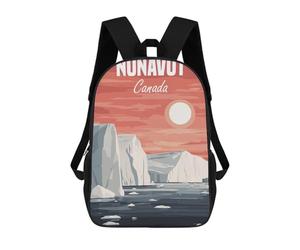 sinyumoney Mochila Infantil Impresa En 3D Nunavut Canada Landscape Mochila Escolar De Gran Capacidad Para Viajes Y Libros Para Niños De Primaria Y Secundaria 17inch