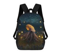 sinyumoney Mochila Infantil Impresa En 3D Octopus Appealing Mochila Escolar De Gran Capacidad Para Viajes Y Libros Para Niños De Primaria Y Secundaria 17inch