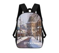 sinyumoney Mochila Infantil Impresa En 3D OTTAWA 5 Mochila Escolar Ligera De Viaje Mochila Escolar De Moda Para Niños Y Estudiantes 17inch