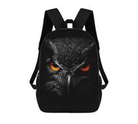 sinyumoney Mochila Infantil Impresa En 3D Owl Close-Up Mochila Escolar De Gran Capacidad Para Viajes Y Libros Para Niños De Primaria Y Secundaria 17inch