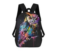 sinyumoney Mochila Infantil Impresa En 3D Owl Popart Painting Mochila Escolar De Gran Capacidad Para Viajes Y Libros Para Niños De Primaria Y Secundaria 17inch