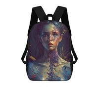 sinyumoney Mochila Infantil Impresa En 3D Painted Soul Abstract Artwork Mochila Escolar De Gran Capacidad Para Viajes Y Libros Para Niños De Primaria Y Secundaria 17inch