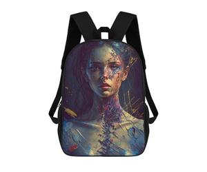 sinyumoney Mochila Infantil Impresa En 3D Painted Soul Abstract Artwork Mochila Escolar De Gran Capacidad Para Viajes Y Libros Para Niños De Primaria Y Secundaria 17inch