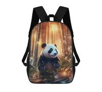 sinyumoney Mochila Infantil Impresa En 3D Panda in Bamboo Forest Mochila Escolar Ligera De Viaje Mochila Escolar De Moda Para Niños Y Estudiantes 17inch