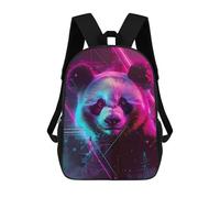 sinyumoney Mochila Infantil Impresa En 3D Panda Japanese Neon Mochila Escolar De Gran Capacidad Para Viajes Y Libros Para Niños De Primaria Y Secundaria 17inch