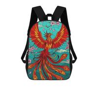 sinyumoney Mochila Infantil Impresa En 3D Phoenix And Cherry Blossoms Stained Glass Mochilas De Día Mochila Para Libros Mochila De Moda Mochilas Informales Para Niños Y Niñas En Edad Escolar 17inch