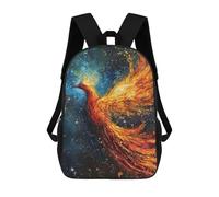 sinyumoney Mochila Infantil Impresa En 3D Phoenix Mochila Escolar De Gran Capacidad Para Viajes Y Libros Para Niños De Primaria Y Secundaria 17inch