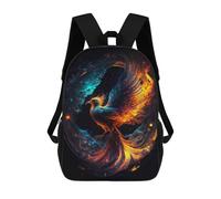 sinyumoney Mochila Infantil Impresa En 3D Phoenix Rising Fire And Water Harmony Mochila Escolar De Gran Capacidad Para Viajes Y Libros Para Niños De Primaria Y Secundaria 17inch
