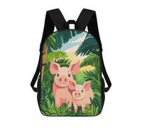 sinyumoney Mochila Infantil Impresa En 3D Pigs in The Jungle Mochila Escolar De Gran Capacidad Para Viajes Y Libros Para Niños De Primaria Y Secundaria 17inch