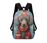 sinyumoney Mochila Infantil Impresa En 3D Poodle Dog Look Art Mochila Escolar De Gran Capacidad Para Viajes Y Libros Para Niños De Primaria Y Secundaria 17inch