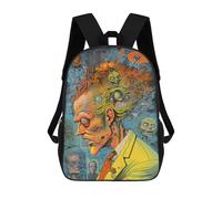 sinyumoney Mochila Infantil Impresa En 3D Portrait of A Man Mochila Escolar Ligera De Viaje Mochila Escolar De Moda Para Niños Y Estudiantes 17inch