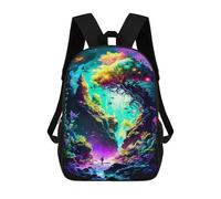 sinyumoney Mochila Infantil Impresa En 3D Rainbow Tree Portal Mochila Escolar Ligera De Viaje Mochila Escolar De Moda Para Niños Y Estudiantes 17inch