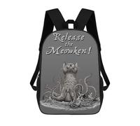 sinyumoney Mochila Infantil Impresa En 3D Release The Meowken Mochila Escolar De Gran Capacidad Para Viajes Y Libros Para Niños De Primaria Y Secundaria 17inch